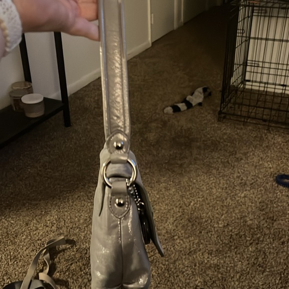 Silver Coach Layla Leather Handbag - Picture 6 of 8